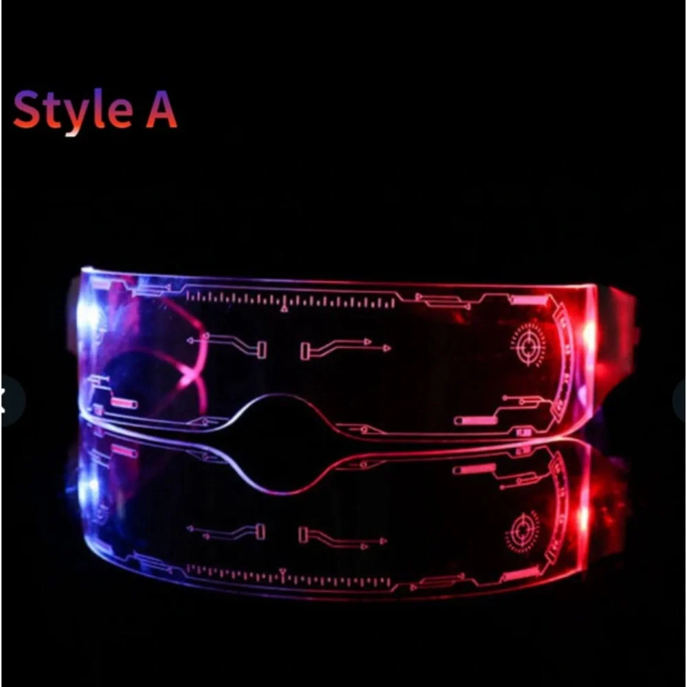 2 way Style LED Luminous Sci-fi party glasses